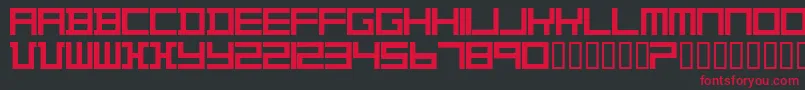 Шрифт TheoVanDoesburg – красные шрифты на чёрном фоне