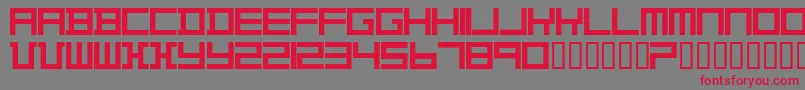 Шрифт TheoVanDoesburg – красные шрифты на сером фоне