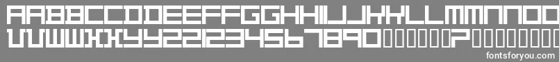Шрифт TheoVanDoesburg – белые шрифты на сером фоне