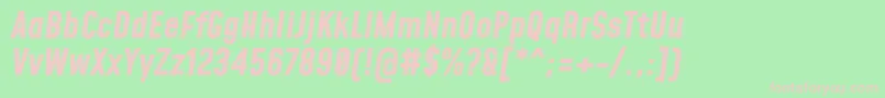 フォントMohaveBolditalic – 緑の背景にピンクのフォント