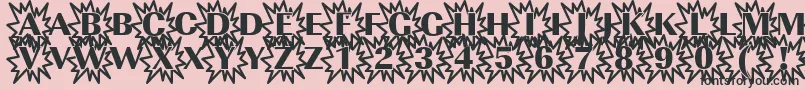 Imperialexplosion1Regular Font – Black Fonts on Pink Background