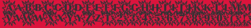 Imperialexplosion1Regular Font – Black Fonts on Red Background