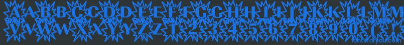 Imperialexplosion1Regular Font – Blue Fonts on Black Background