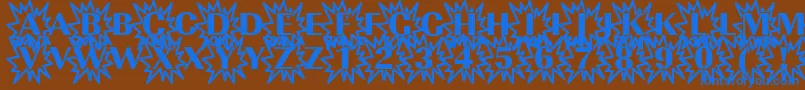 Imperialexplosion1Regular Font – Blue Fonts on Brown Background