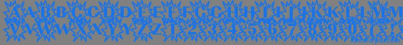 Imperialexplosion1Regular Font – Blue Fonts on Gray Background