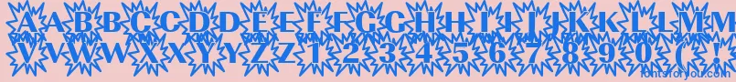 Imperialexplosion1Regular Font – Blue Fonts on Pink Background
