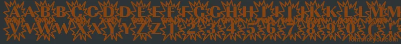 Шрифт Imperialexplosion1Regular – коричневые шрифты на чёрном фоне