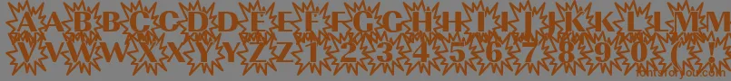 Imperialexplosion1Regular Font – Brown Fonts on Gray Background