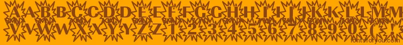Imperialexplosion1Regular Font – Brown Fonts on Orange Background