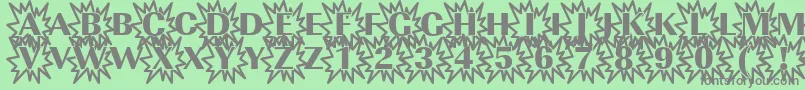 Imperialexplosion1Regular Font – Gray Fonts on Green Background