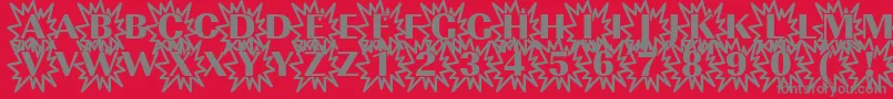 Imperialexplosion1Regular Font – Gray Fonts on Red Background