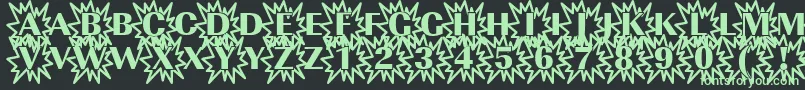 Imperialexplosion1Regular Font – Green Fonts on Black Background