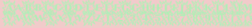 Imperialexplosion1Regular Font – Green Fonts on Pink Background