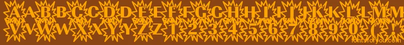 Imperialexplosion1Regular Font – Orange Fonts on Brown Background
