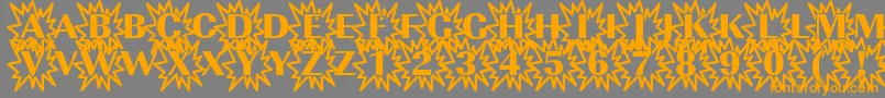 Imperialexplosion1Regular Font – Orange Fonts on Gray Background