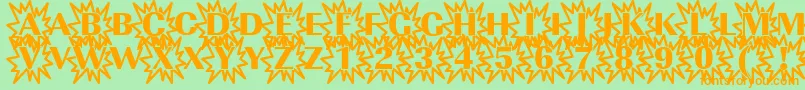 Imperialexplosion1Regular Font – Orange Fonts on Green Background
