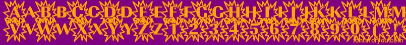 Imperialexplosion1Regular Font – Orange Fonts on Purple Background