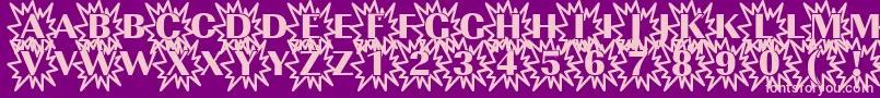 Imperialexplosion1Regular Font – Pink Fonts on Purple Background