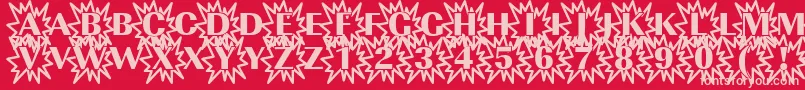 Imperialexplosion1Regular Font – Pink Fonts on Red Background