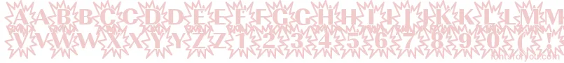 Imperialexplosion1Regular Font – Pink Fonts on White Background