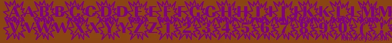 Imperialexplosion1Regular Font – Purple Fonts on Brown Background