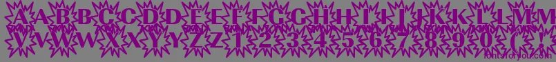 Imperialexplosion1Regular Font – Purple Fonts on Gray Background
