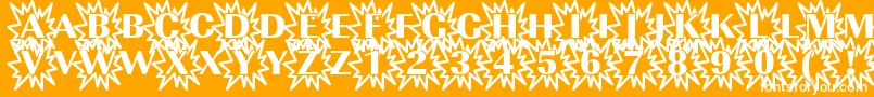 Imperialexplosion1Regular Font – White Fonts on Orange Background