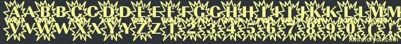 Imperialexplosion1Regular Font – Yellow Fonts on Black Background