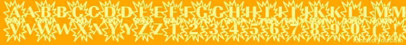 Imperialexplosion1Regular Font – Yellow Fonts on Orange Background