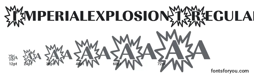 Größen der Schriftart Imperialexplosion1Regular