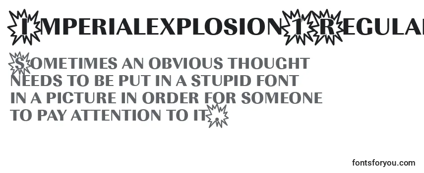 Imperialexplosion1Regular フォントのレビュー
