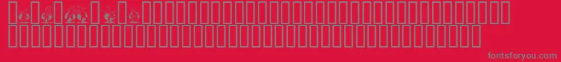 Engle Font – Gray Fonts on Red Background