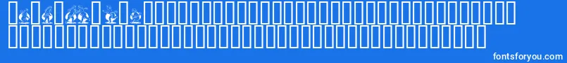 フォントEngle – 青い背景に白い文字