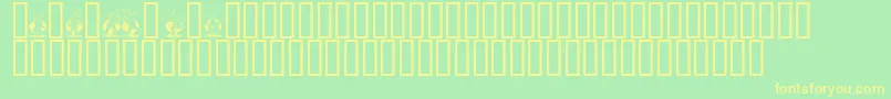 Engle Font – Yellow Fonts on Green Background