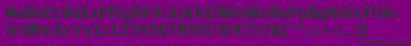 Шрифт Kablokhead – чёрные шрифты на фиолетовом фоне