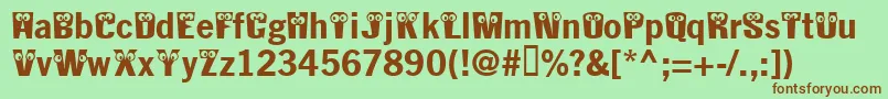 Kablokhead Font – Brown Fonts on Green Background