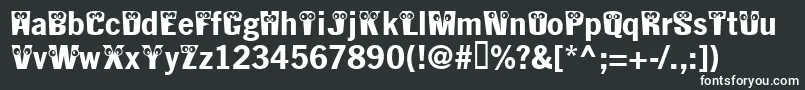 Kablokhead-fontti – valkoiset fontit mustalla taustalla