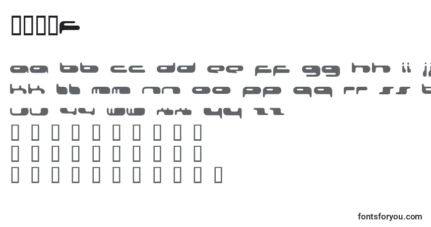 Schriftart 0802f – Alphabet, Zahlen, spezielle Symbole
