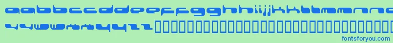0802f-Schriftart – Blaue Schriften auf grünem Hintergrund