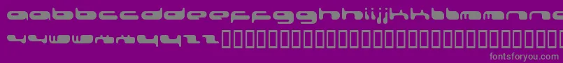 フォント0802f – 紫の背景に灰色の文字