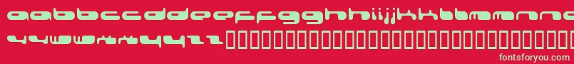 0802f Font – Green Fonts on Red Background