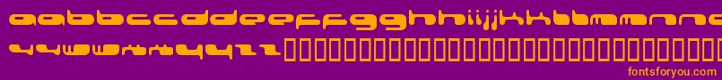 0802f Font – Orange Fonts on Purple Background