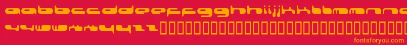 Police 0802f – polices orange sur fond rouge
