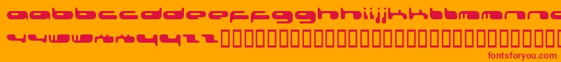 0802f Font – Red Fonts on Orange Background