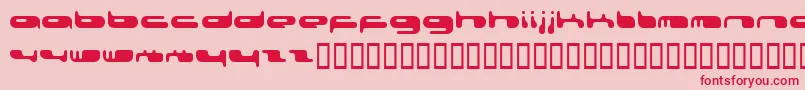 フォント0802f – ピンクの背景に赤い文字