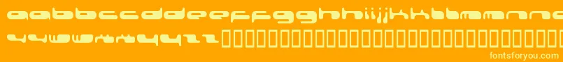 Шрифт 0802f – жёлтые шрифты на оранжевом фоне