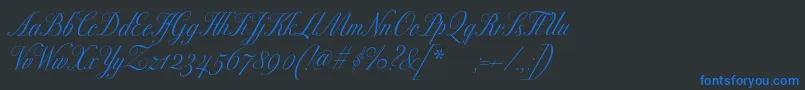 fuente Excelsorscript – Fuentes Azules Sobre Fondo Negro