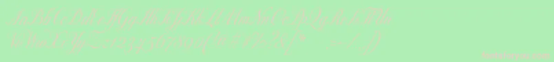 Excelsorscript Font – Pink Fonts on Green Background