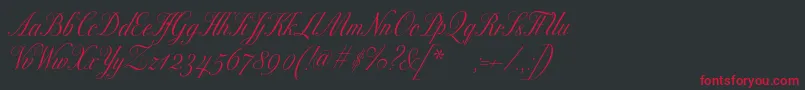Excelsorscript Font – Red Fonts on Black Background