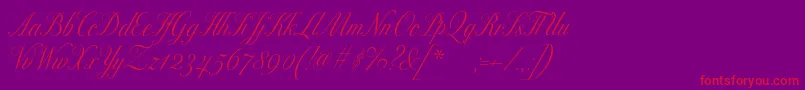 Шрифт Excelsorscript – красные шрифты на фиолетовом фоне